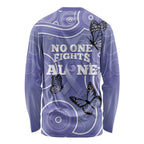 Australia Stomach Cancer Awareness Long Sleeve Shirt No One Fights Alone Aboriginal Art