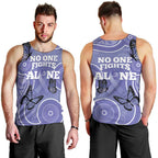 Australia Stomach Cancer Awareness Men Tank Top No One Fights Alone Aboriginal Art
