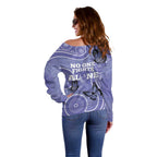 Australia Stomach Cancer Awareness Off Shoulder Sweater No One Fights Alone Aboriginal Art
