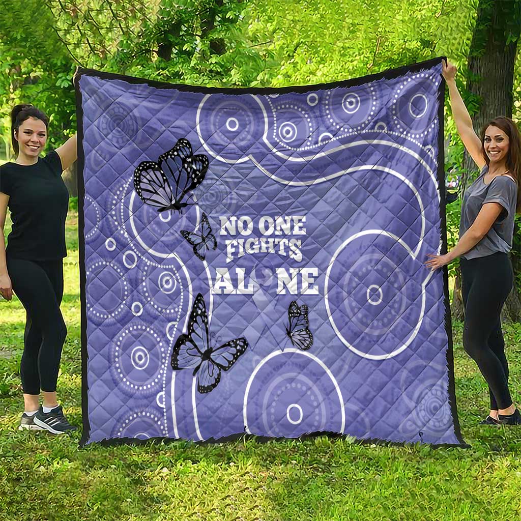 Australia Stomach Cancer Awareness Quilt No One Fights Alone Aboriginal Art
