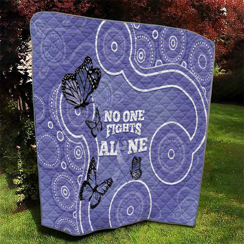 Australia Stomach Cancer Awareness Quilt No One Fights Alone Aboriginal Art