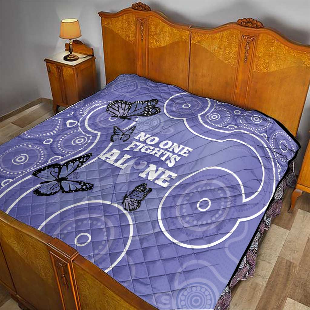 Australia Stomach Cancer Awareness Quilt No One Fights Alone Aboriginal Art