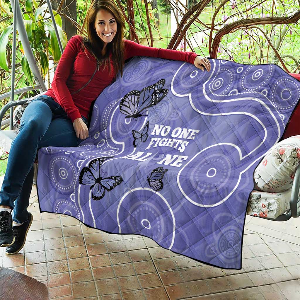 Australia Stomach Cancer Awareness Quilt No One Fights Alone Aboriginal Art