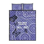 Australia Stomach Cancer Awareness Quilt Bed Set No One Fights Alone Aboriginal Art