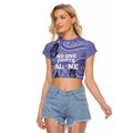 Australia Stomach Cancer Awareness Raglan Cropped T Shirt No One Fights Alone Aboriginal Art