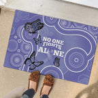 Australia Stomach Cancer Awareness Rubber Doormat No One Fights Alone Aboriginal Art