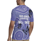 Australia Stomach Cancer Awareness Rugby Jersey No One Fights Alone Aboriginal Art