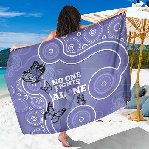 Australia Stomach Cancer Awareness Sarong No One Fights Alone Aboriginal Art