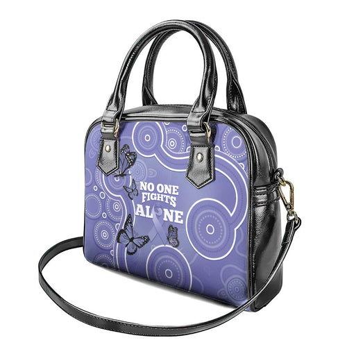 Australia Stomach Cancer Awareness Shoulder Handbag No One Fights Alone Aboriginal Art