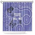 Australia Stomach Cancer Awareness Shower Curtain No One Fights Alone Aboriginal Art