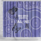 Australia Stomach Cancer Awareness Shower Curtain No One Fights Alone Aboriginal Art