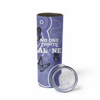 Australia Stomach Cancer Awareness Skinny Tumbler No One Fights Alone Aboriginal Art