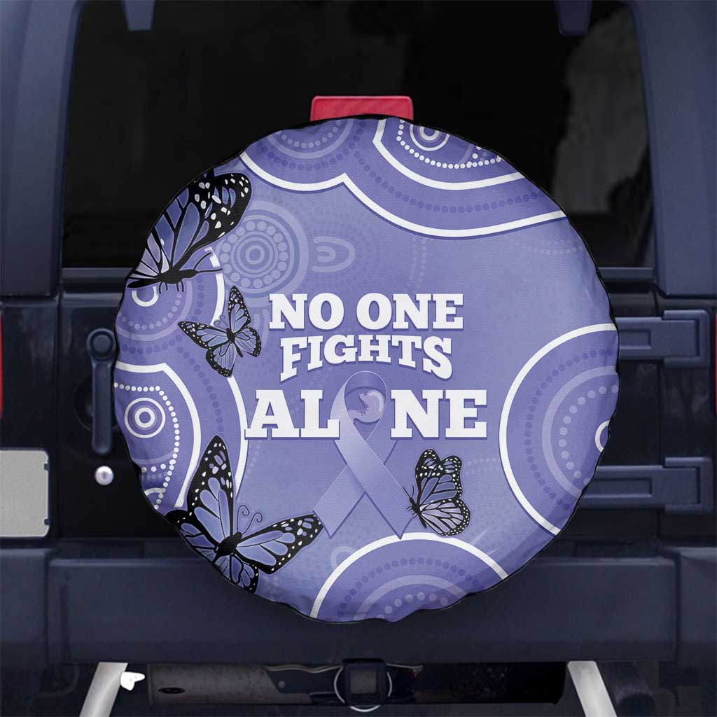 Australia Stomach Cancer Awareness Spare Tire Cover No One Fights Alone Aboriginal Art