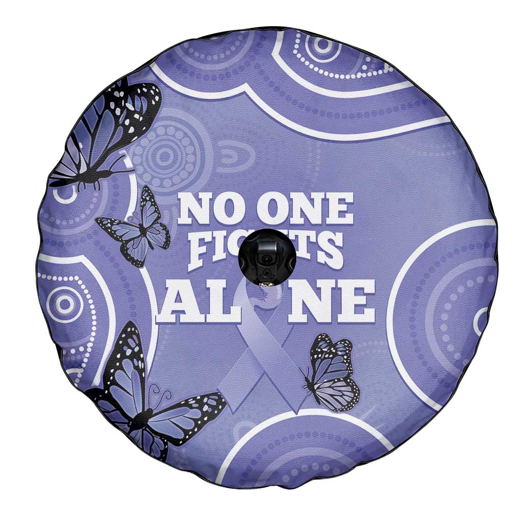 Australia Stomach Cancer Awareness Spare Tire Cover No One Fights Alone Aboriginal Art