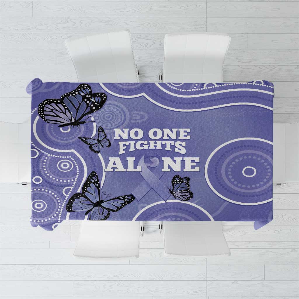 Australia Stomach Cancer Awareness Tablecloth No One Fights Alone Aboriginal Art