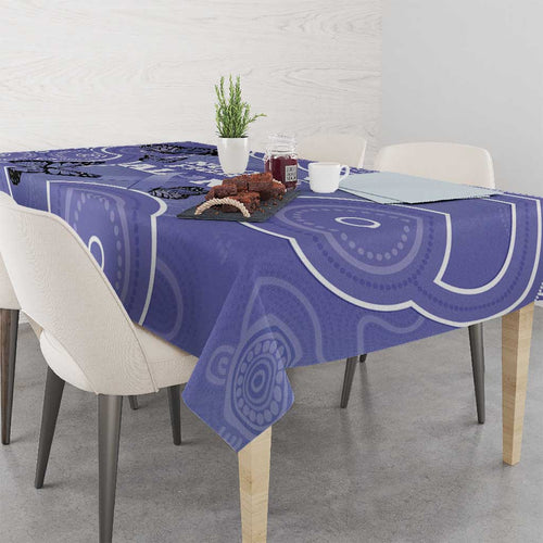 Australia Stomach Cancer Awareness Tablecloth No One Fights Alone Aboriginal Art