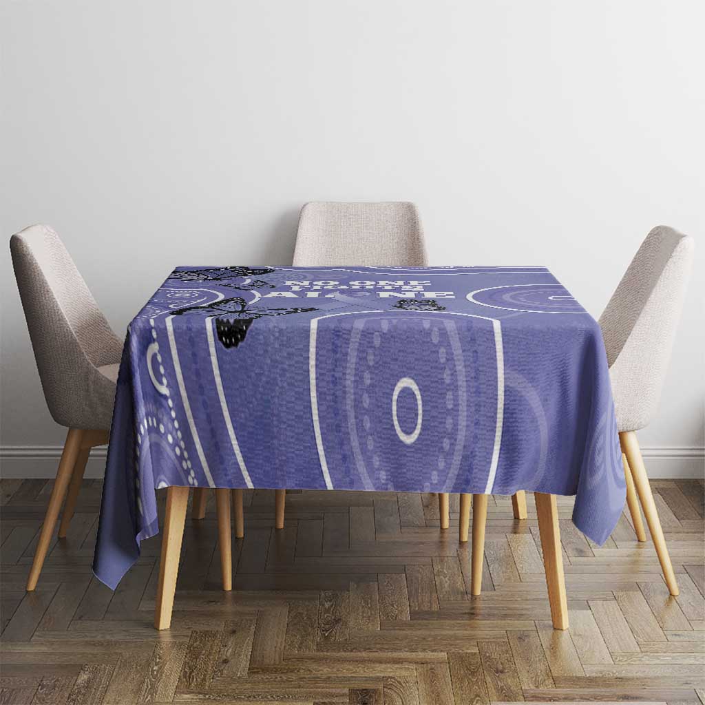 Australia Stomach Cancer Awareness Tablecloth No One Fights Alone Aboriginal Art