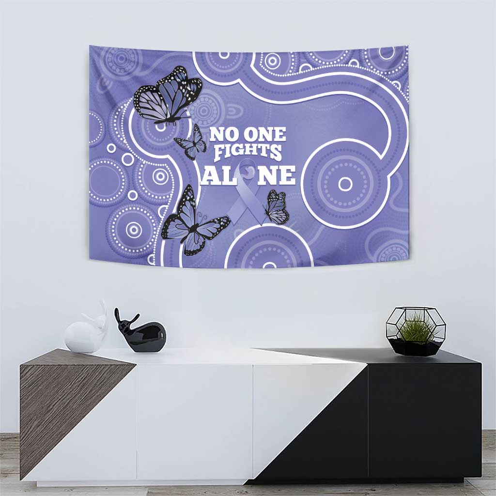 Australia Stomach Cancer Awareness Tapestry No One Fights Alone Aboriginal Art