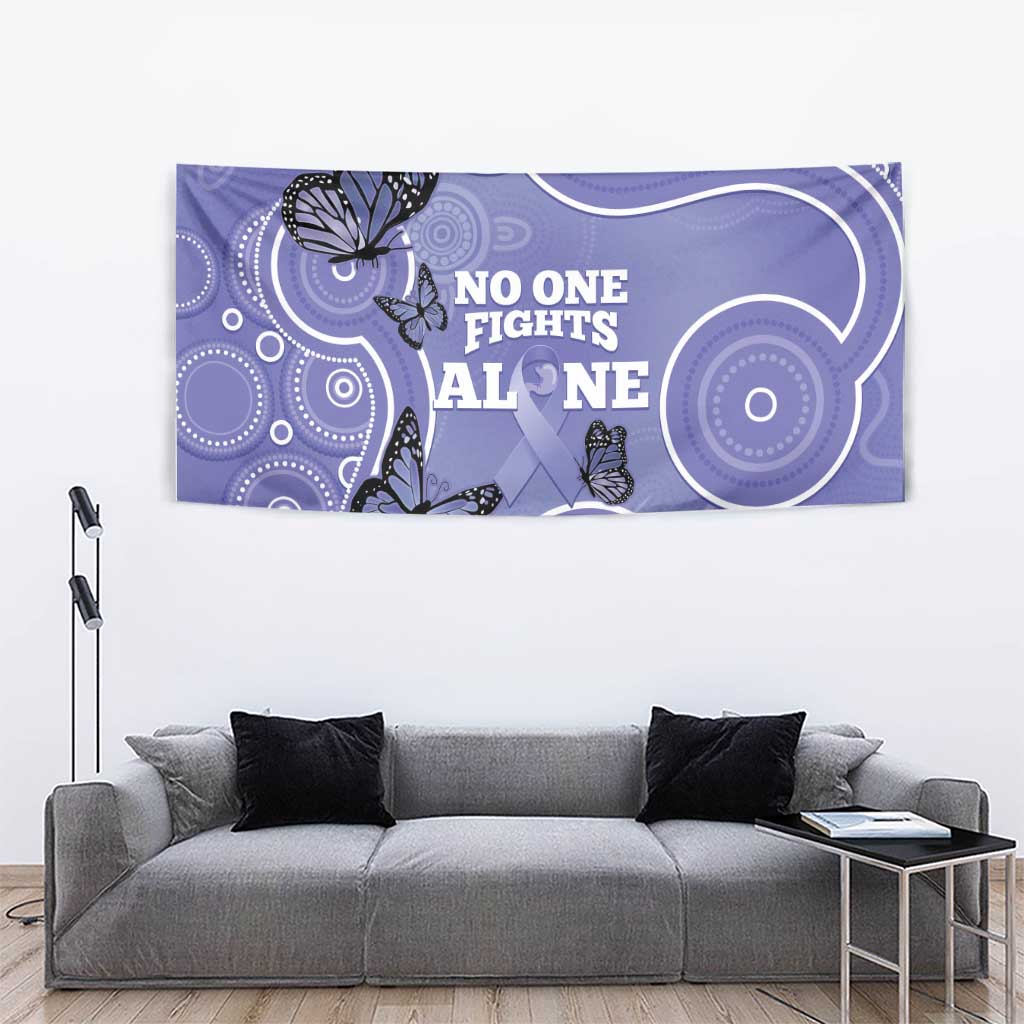 Australia Stomach Cancer Awareness Tapestry No One Fights Alone Aboriginal Art