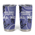Australia Stomach Cancer Awareness Tumbler Cup No One Fights Alone Aboriginal Art