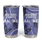 Australia Stomach Cancer Awareness Tumbler Cup No One Fights Alone Aboriginal Art