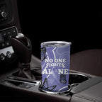 Australia Stomach Cancer Awareness Tumbler Cup No One Fights Alone Aboriginal Art