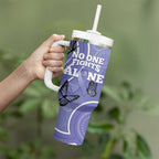Australia Stomach Cancer Awareness Tumbler With Handle No One Fights Alone Aboriginal Art