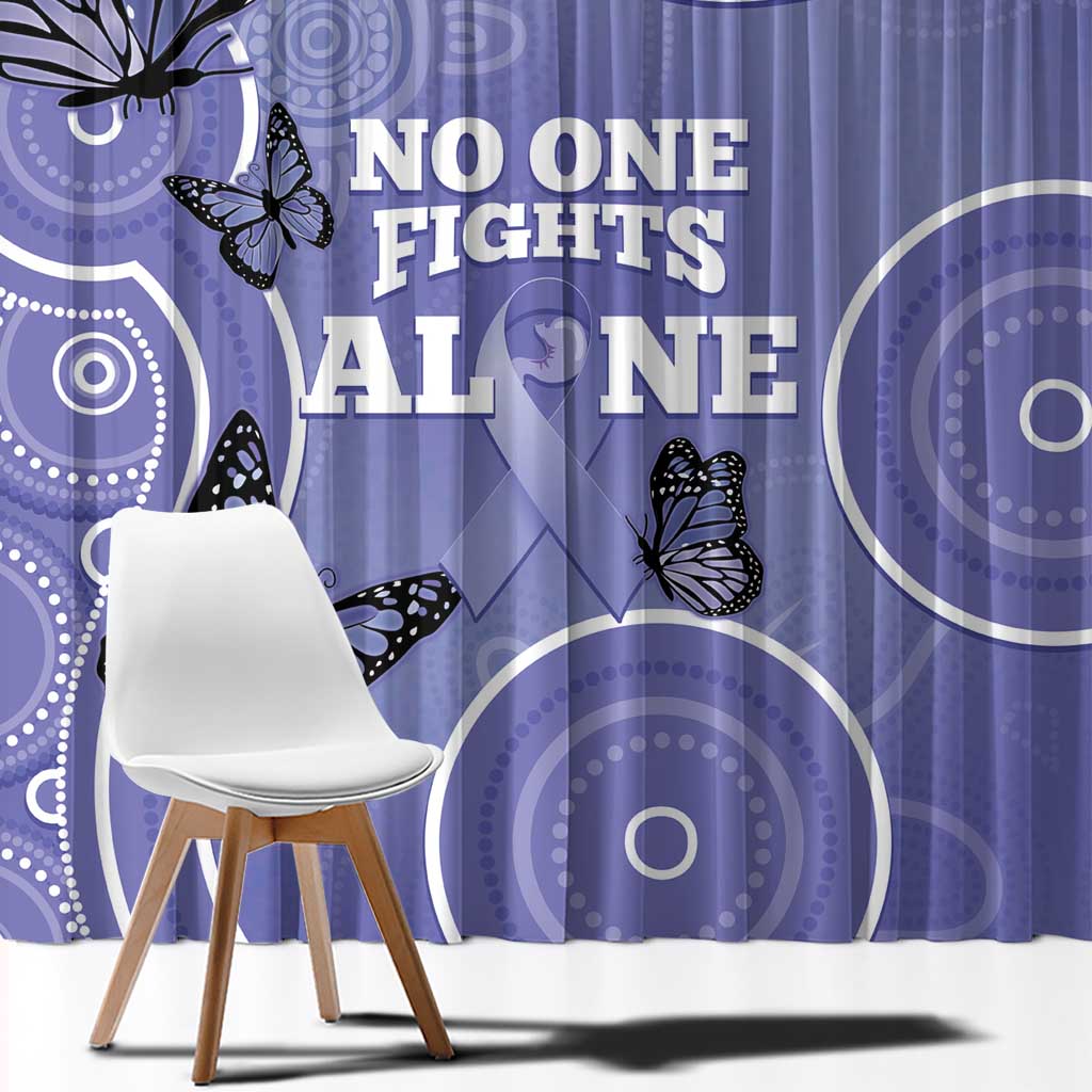 Australia Stomach Cancer Awareness Window Curtain No One Fights Alone Aboriginal Art