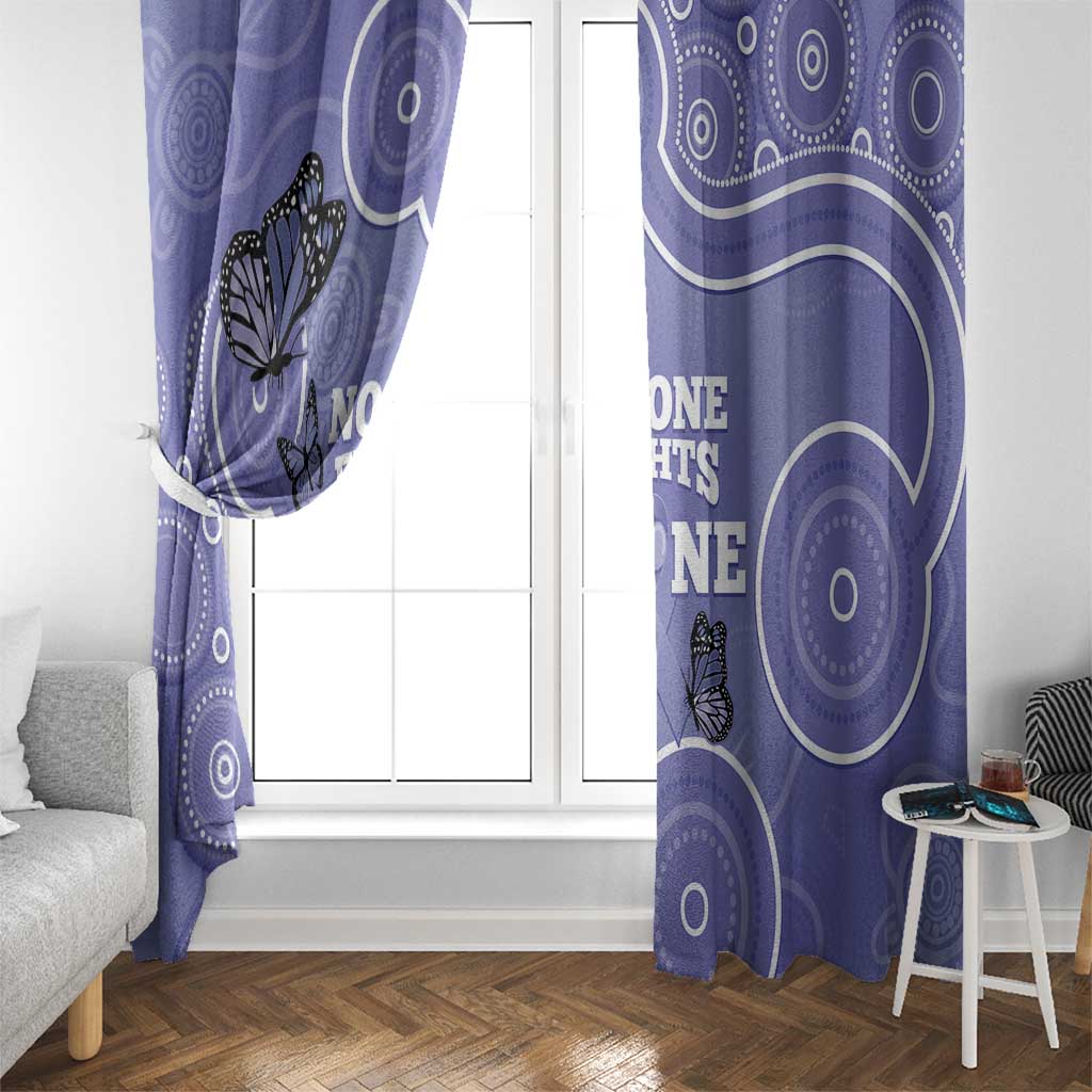 Australia Stomach Cancer Awareness Window Curtain No One Fights Alone Aboriginal Art