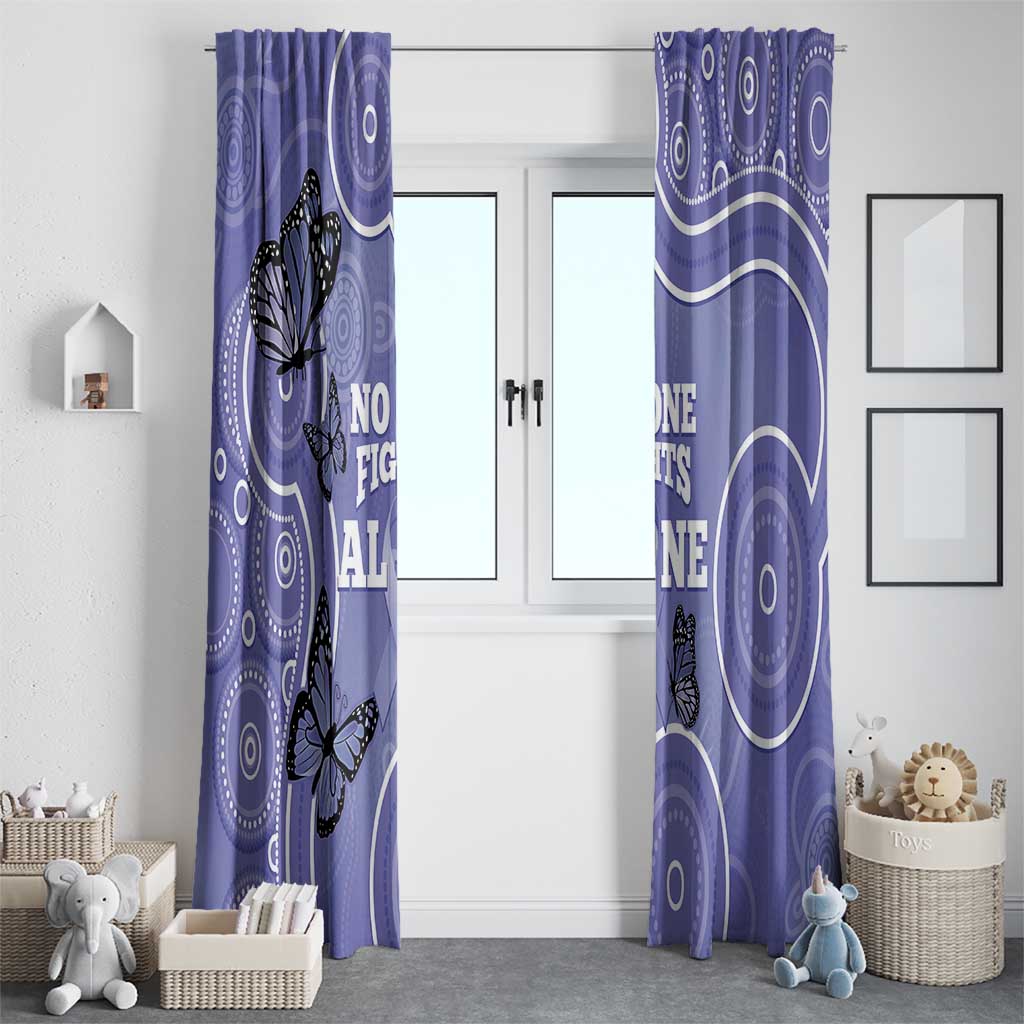 Australia Stomach Cancer Awareness Window Curtain No One Fights Alone Aboriginal Art