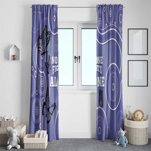 Australia Stomach Cancer Awareness Window Curtain No One Fights Alone Aboriginal Art