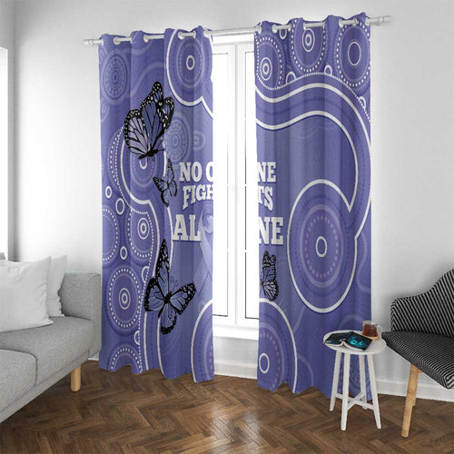 Australia Stomach Cancer Awareness Window Curtain No One Fights Alone Aboriginal Art