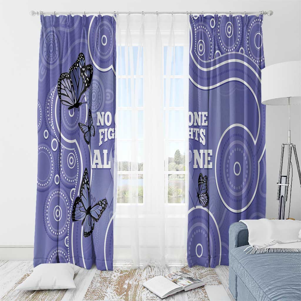 Australia Stomach Cancer Awareness Window Curtain No One Fights Alone Aboriginal Art