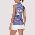 Australia Stomach Cancer Awareness Women Sleeveless Polo Shirt No One Fights Alone Aboriginal Art