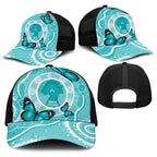 Australia Cervical Cancer Awareness Baseball Net Cap Aboriginal Brave Strong Butterfly - Aussie Hoodie