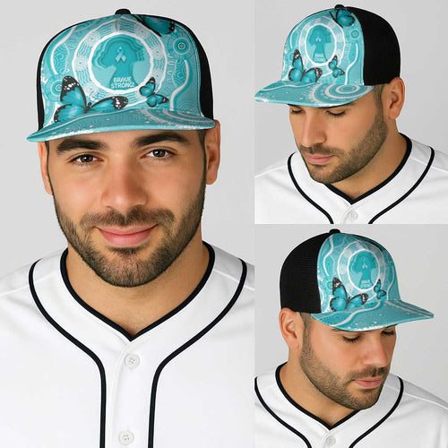 Australia Cervical Cancer Awareness Baseball Net Cap Aboriginal Brave Strong Butterfly - Aussie Hoodie