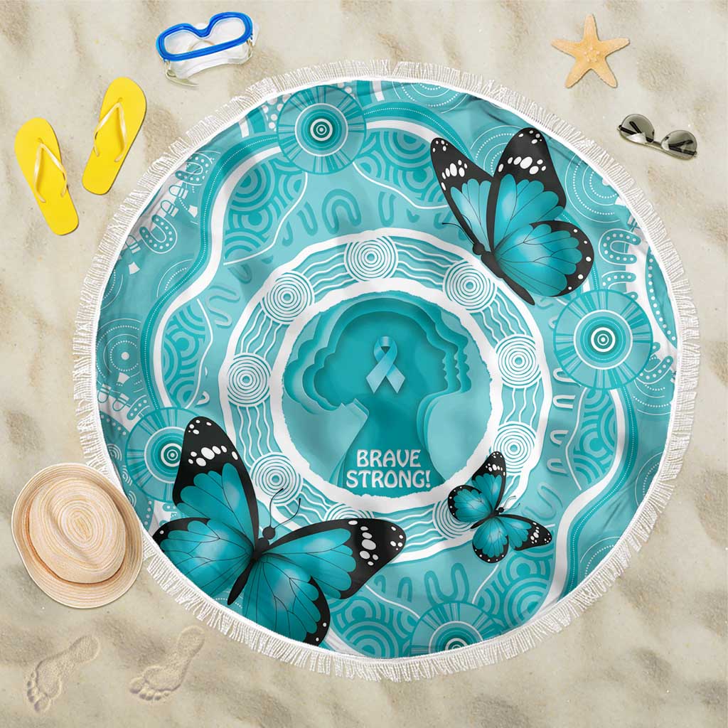 Australia Cervical Cancer Awareness Month Beach Blanket Brave Strong Butterfly Aboriginal Art