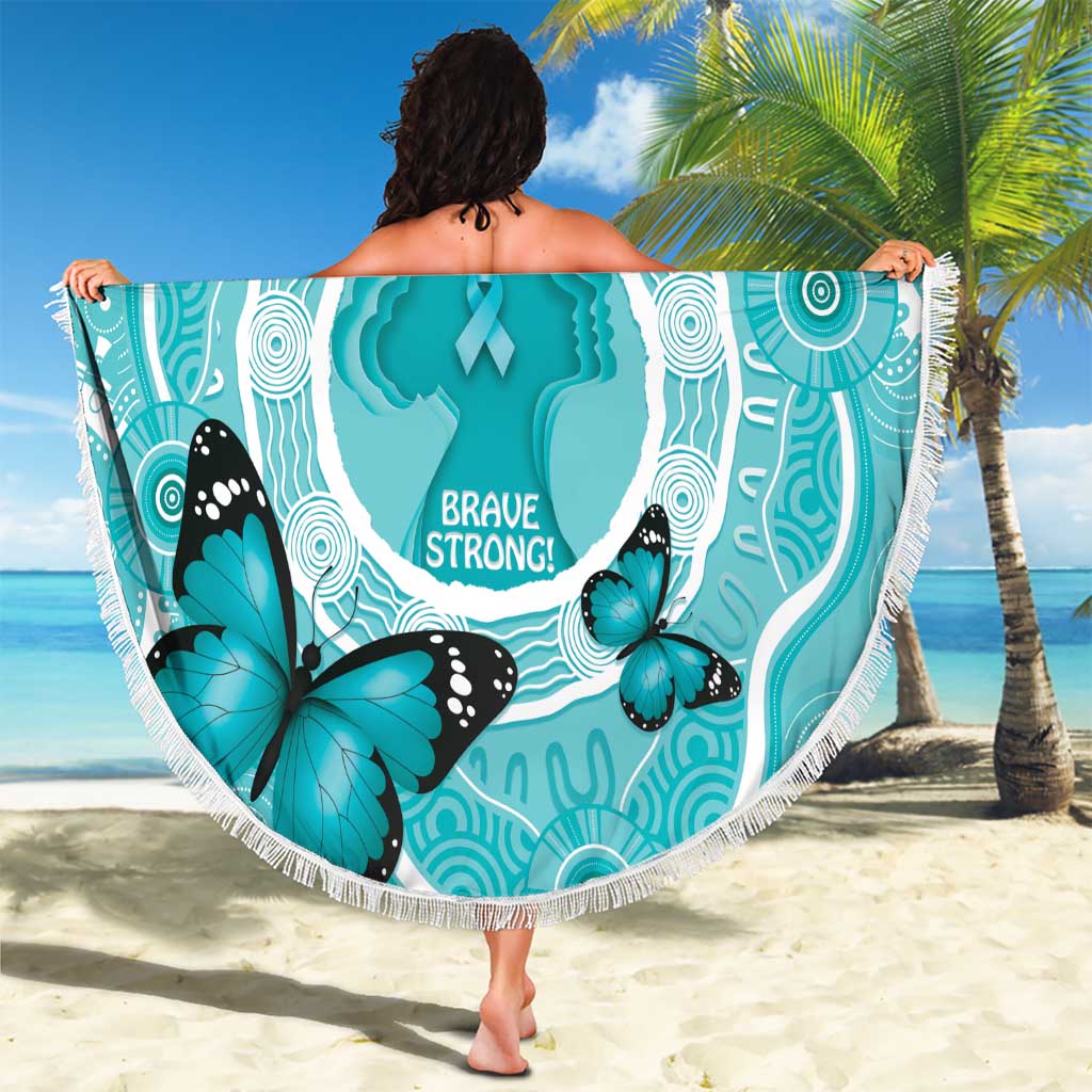 Australia Cervical Cancer Awareness Month Beach Blanket Brave Strong Butterfly Aboriginal Art