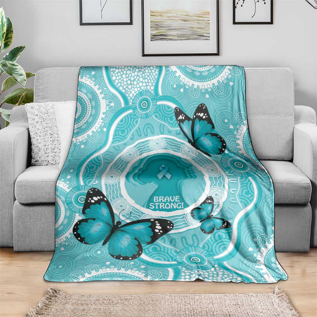 Australia Cervical Cancer Awareness Month Blanket Brave Strong Butterfly Aboriginal Art