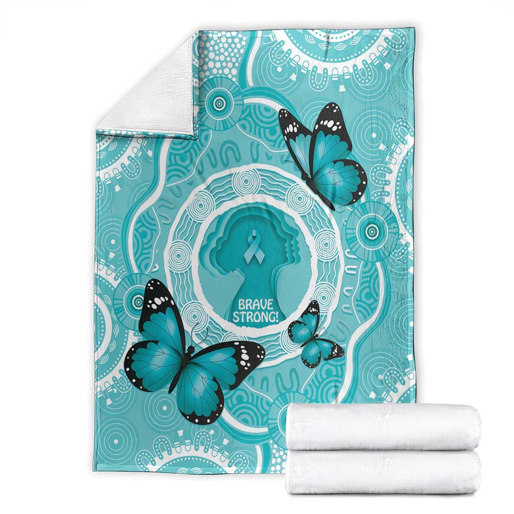 Australia Cervical Cancer Awareness Month Blanket Brave Strong Butterfly Aboriginal Art