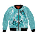 Australia Cervical Cancer Awareness Month Bomber Jacket Brave Strong Butterfly Aboriginal Art