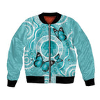 Australia Cervical Cancer Awareness Month Bomber Jacket Brave Strong Butterfly Aboriginal Art