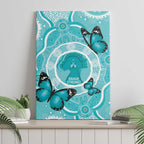 Australia Cervical Cancer Awareness Month Canvas Wall Art Brave Strong Butterfly Aboriginal Art
