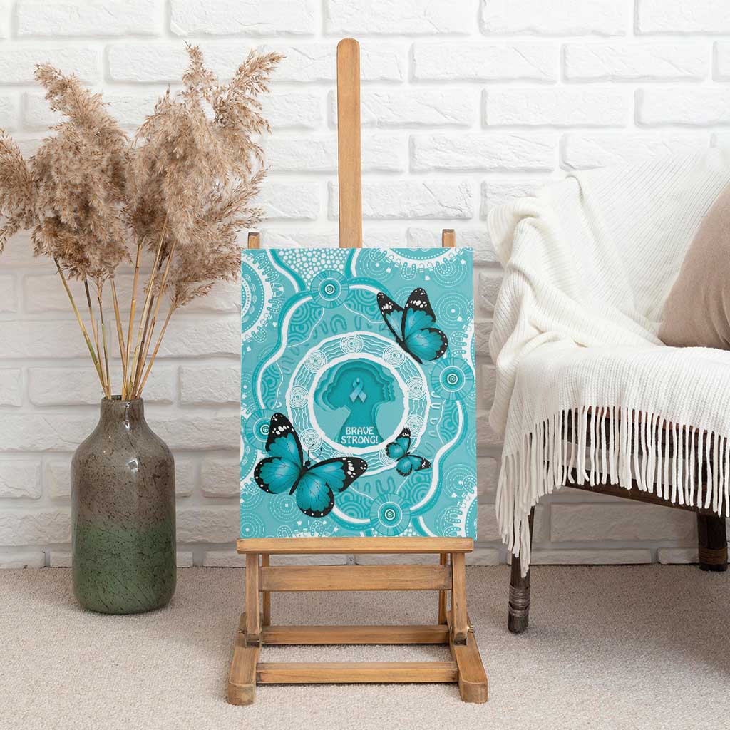 Australia Cervical Cancer Awareness Month Canvas Wall Art Brave Strong Butterfly Aboriginal Art