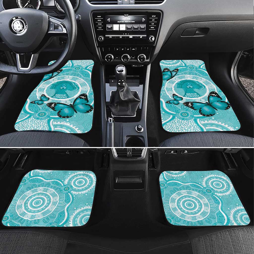 Australia Cervical Cancer Awareness Month Car Mats Brave Strong Butterfly Aboriginal Art