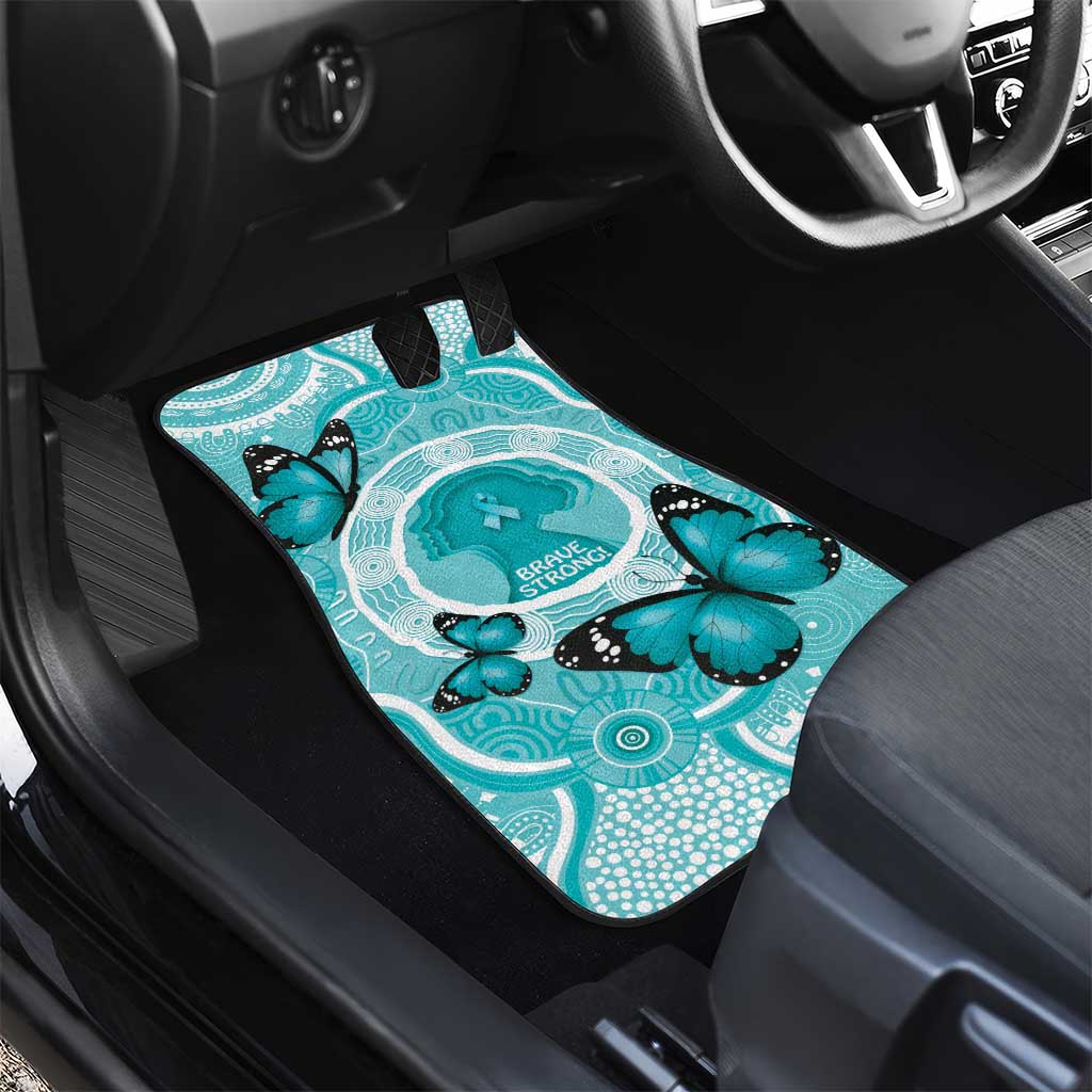 Australia Cervical Cancer Awareness Month Car Mats Brave Strong Butterfly Aboriginal Art