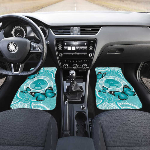 Australia Cervical Cancer Awareness Month Car Mats Brave Strong Butterfly Aboriginal Art