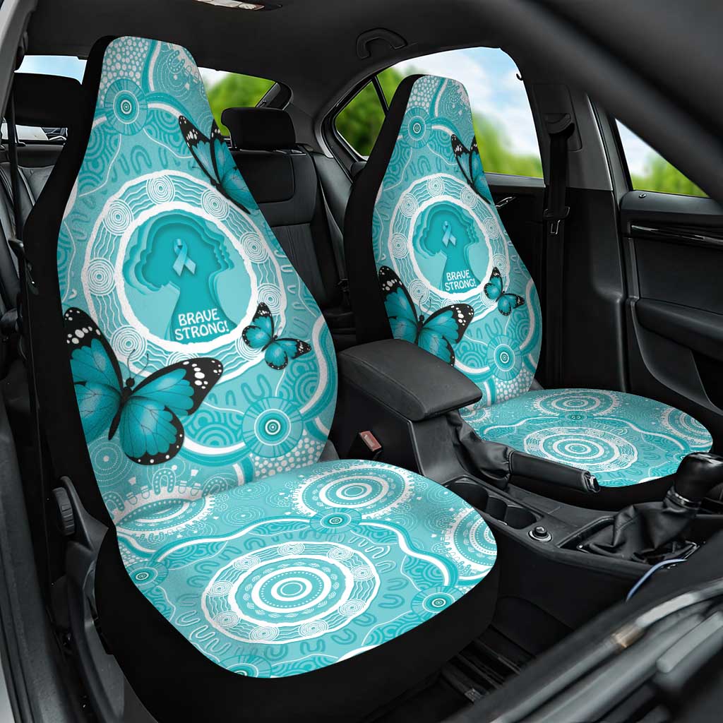 Australia Cervical Cancer Awareness Month Car Seat Cover Brave Strong Butterfly Aboriginal Art