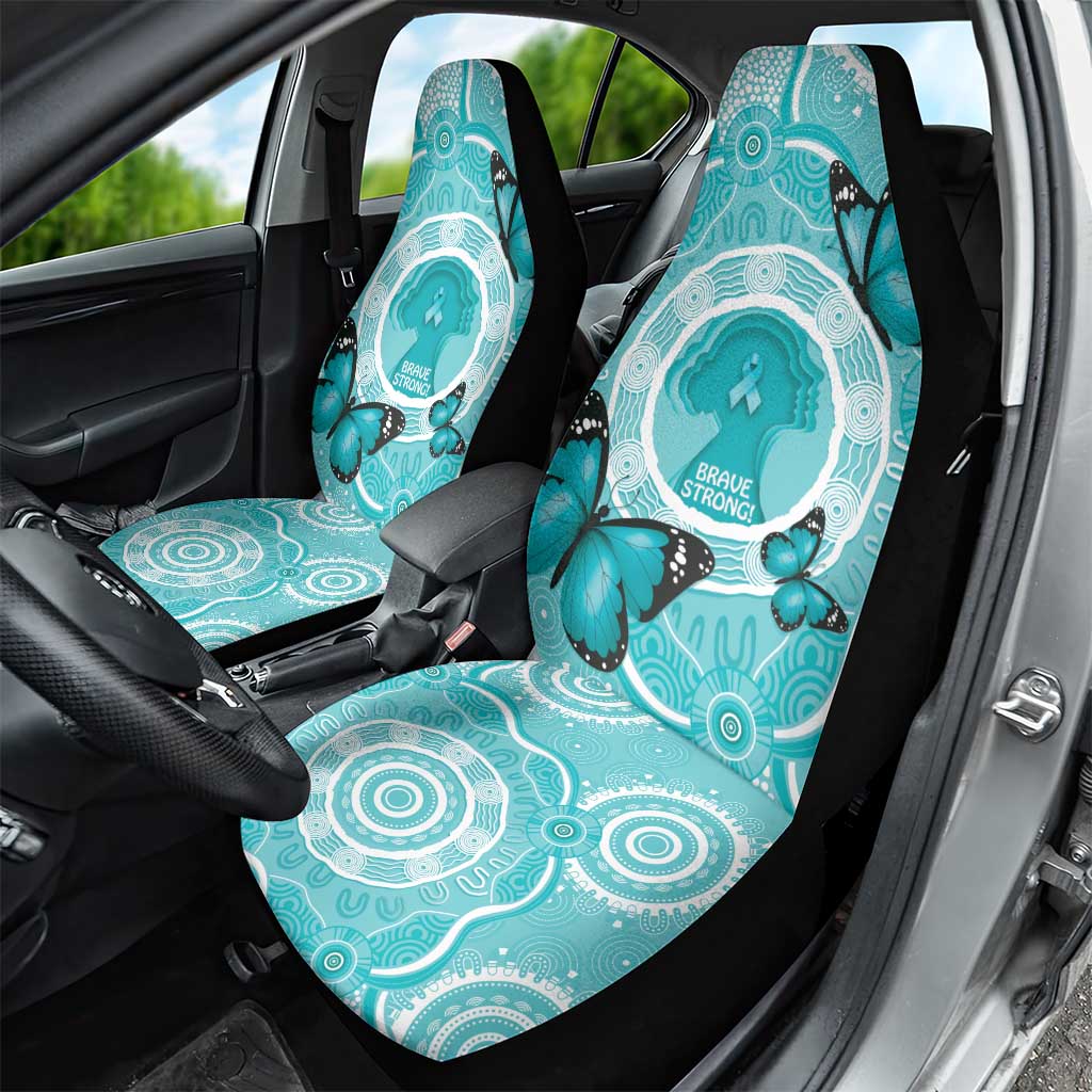 Australia Cervical Cancer Awareness Month Car Seat Cover Brave Strong Butterfly Aboriginal Art