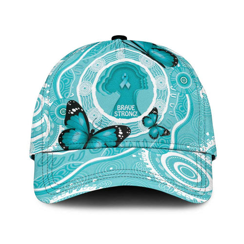 Australia Cervical Cancer Awareness Classic Cap Aboriginal Brave Strong Butterfly - Aussie Hoodie